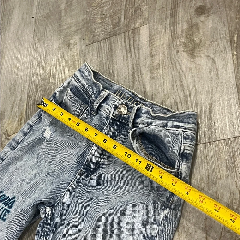 Justice jeans 👖 Embroidered Patch Denim Jeans size‎ 14 The Stranger Things